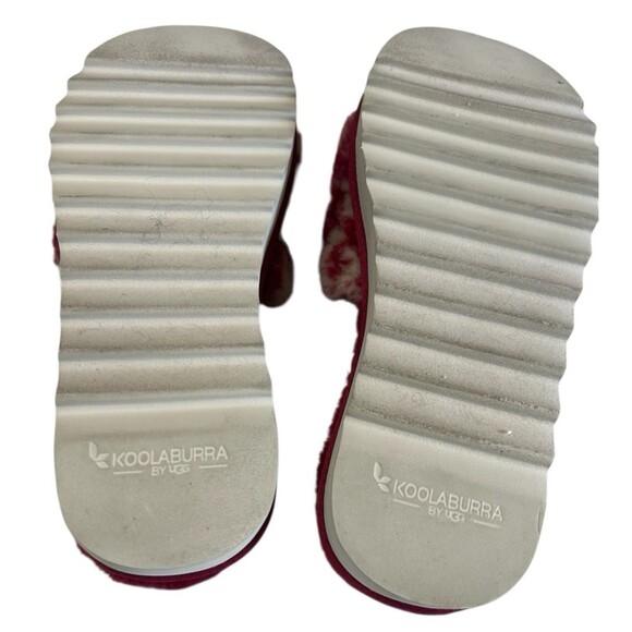 Koolaburra by UGG  Fuzz'n Faux Fur Slide Slipper  Red Tie Dye Womens Sz 7 - Picture 14 of 15